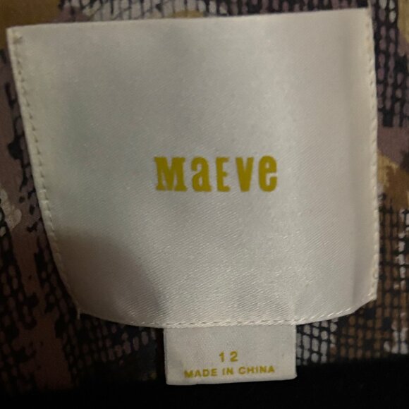 Anthropologie Maeve Autumn Colors Draped Dress Size 12 - Picture 9 of 12